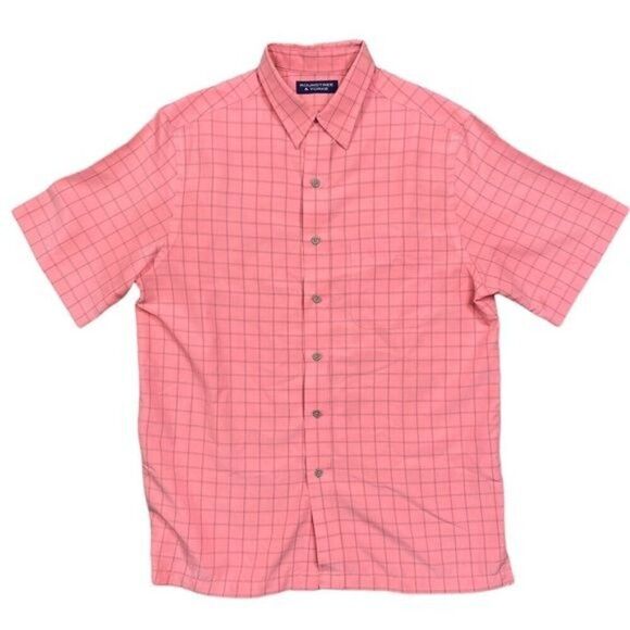 Roundtree & Yorke Mens Size Medium Peach Shirt - Picture 1 of 4